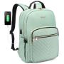 LOVEVOOK 14 15.6 17.3 Inch Quilted Stylish Laptop Bag for Women Work Computer Bookbag School bags Large Girls Travel Backpack