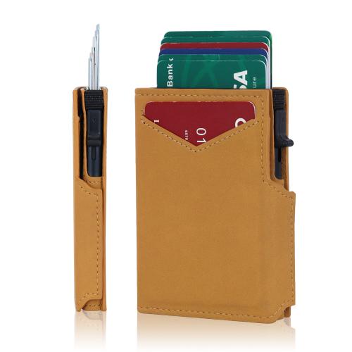 Custom aluminum RFID blocking anti-theft wallet credit card holders for men