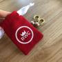Small Cotton Jewelry Packaging Bag Soft Red Cotton Jewelry Packaging Pouch
