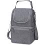 Multi-Function Breastmilk Cooler Bag & Lunch Bag Small Mini Cooler  Black For 6 Cans Included Breast Pump Bag With Cooler