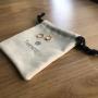 Custom Logo Drawstring Bags Jewelry Pouch Gift Cotton Canvas Packaging Bag