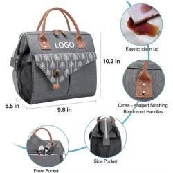 Custom Logo Large Collapsible Lunchbox Bag Soft Beach Beer Cans Drink Bottle Reusable Tote Insulation Cooler Bag
