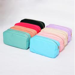 Hot Sale 22  Color  Available In Stock Waterproof Make Up Bag Cosmetic Toiletries Christmas Gift Set Nylon Pouch Packaging