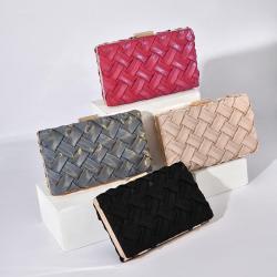New glitter evening bags weave clutch bag lady party handbag box clutches wholesale woman bags