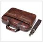 ZWY104 Men Vintage Business Briefcase Daily Work Travel Genuine Leather Laptop Bag Wholesale Waterproof Portable Shoulder Bag