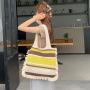 XL332 New Version Shoulder Bag Vintage Handmade Woolen Knitting Bag Lightweight Ladies Tote Bag Imported Shopping Handbag