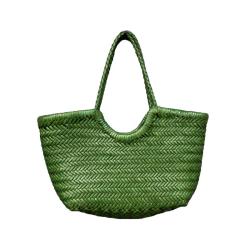 Custom Handmade Woven Luxury Genuine Leather Tote Bags Handbags For Women