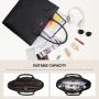 LOVEVOOK New Design Woven  Laptop Tote Bag for Women Large Capacity Ladies Girls Office Work Business 15.6 inch Laptop Handbags