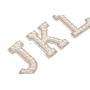 Personalized Style Brand Name Chenille Embroidery Iron On Letter Patches Custom Designer Glitter Letter Patches