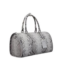 OEM ODM Luxury Classic Vintage Design Custom Genuine Snake Skin Leather Travelling Duffle Bags Gym Bag for Men Women