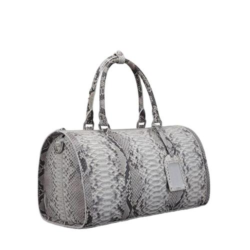 OEM ODM Luxury Classic Vintage Design Custom Genuine Snake Skin Leather Travelling Duffle Bags Gym Bag for Men Women