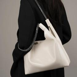 Chain tote large capacity fashionable cowhide women's bag