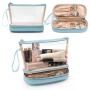 Gelory Wholesale Custom Logo Design Double Layer Cosmetic Bag Travel Portable Makeup Organizer Pouch Bag
