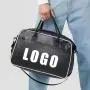 Gelory Gym Custom Logo Travel Bags Leather Sport Bag  Man Waterproof Hand Travel Bag Print Logo