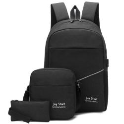 2023 cheap 3 in 1 usb school backpack  large capacity mens business laptop backpack set