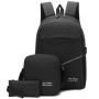 2023 cheap 3 in 1 usb school backpack  large capacity mens business laptop backpack set