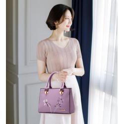 ZR574 New Fashion Women Handbags PU Flower Ladies One Shoulder Crossbody Bag Female Zipper High Quality Shopping Party Bags