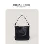 New Single Shoulder Bag for Women's Small and High end High Capacity Handbag PU Soft Leather Simple Tote Bag