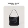 New Single Shoulder Bag for Women's Small and High end High Capacity Handbag PU Soft Leather Simple Tote Bag