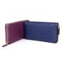 OEM Dompet Custom Luxury Design High End Quality Women Genuine Ostrich Skin  Leather Long Zip Zipper Clutch Wallet  Purse