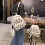 KBW483 Hot New Rivets Soft Leather Texture Solid Color Backpack Fashion Casual Ladies Shoulder Bag High Quality Women Backpack