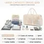 LOVEVOOK custom logo 2pc travel organizer bag with shoe compartment gym weekender travelling luggage carry on travel makeup bags