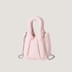 Custom Women New Trending Bolsos De Mujer Soft Nylon Handbags Crossbody Puffer Hand Tote Bag