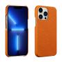 Caja Del Telefono De Cuero Genuino Customized Luxury Pebbled Leather Mobile Cell Phone Case Back Cover For Iphone 13 14 Pro Max