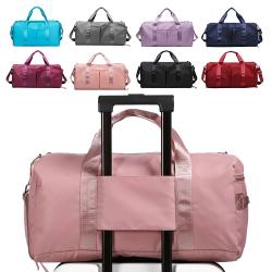 Personalized Trendy Waterproof Customized Sports Bag Practical Weekend Duffel Women Wet Dry Sport Gym Bag with Shoe Compartment