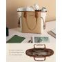LOVEVOOK Fashion Leather Tote Bag for Teacher Nurse Lightweight Large Waterproof Handbag Purse for Work College Travel for Women