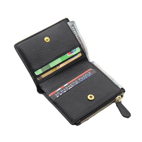 Women wallets custom logo nice pu leather latest ladies fancy purses with zipper pocket