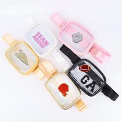 Keymay Clear Fanny Pack Waterproof Transparent Waist Pack Clear Crossbody Bag Stadium Approved Bum Bag PVC Stadium Belt Bag