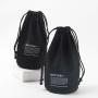 Round Bottom Organic Canvas Drawstring Bag Black Canvas Candle Packaging Pouch