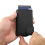 Custom Pop Up Wallet Pu Leather Cover Pop Up Credit Card Holder Rfid Metal Card Case