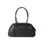 Customized LOGO Autumn new PU leather Boston bag high-end pebbled large-capacity handbag retro brown tote bag