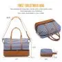 Sucipi wholesale 2pc/set Waterproof Overnight Travel Duffle Bags with Shoes Compartment Large Canvas PU Duffel Bag for Men Women