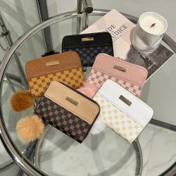 Coin purse 2024 fashion plush vintage clutch one piece small mini bag card bag wallet purse