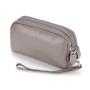 Fashionable womens purses handbag leather clutch bag zipper minimalist coin purse three layer zipper leather wallets for women