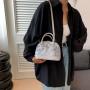 Popular fashion floral splicing single shoulder crossbody bag women bags2024 summer new simple handbag shell bag