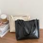 Women's Large Capacity Pure Color PU Leather Crossbody Shoulder Bag Fashionable Bolsas para Mujer