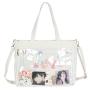 Custom Ita Bag Low MOQ Large Pin Display Clear Window Canvas ITABAG Fashion Design Women Tote Bag
