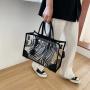 Customized Wholesale Popular Fashion Transparent Clear PVC Tote Beach Bag Ladies Shoulder Bag Women Handbags