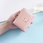 New Arrival Large Capacity Women Short Wallet Butterfly Lock Multi Credit Card Holder Three-fold Coin Purse Wallet carteras para mujer