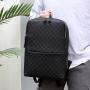 Men's Backpack Computer Bag PU Leather Business Student Backpack Large Capacity Business Trip Customs Travel Bag
