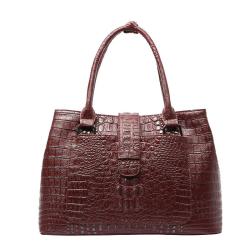 2024 Embossed Crocodile Genuine Leather Women Leather Tote Bags Luxury Handbag