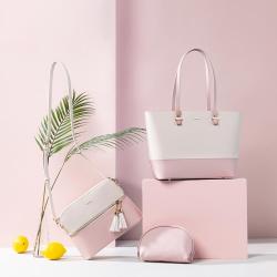 LOVEVOOK 2022 OEM Custom logo Leather Ladies Hand Bag Sets for Work Designer Luxury Shoulder Bag Women Purses and Handbag