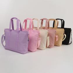 2023 New Fashion Wholesale Promotional Black Nylon Shopping Shoulder Ladies Tote Hand Bags Walker Custom Tote Bag For Women