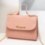 2024 Autumn/Winter Leisure Simple Handbag Women's New Cross-Border Portable Bag with Embossed Chain Small Square Bag Wholesale