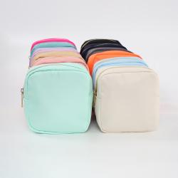 Factory Wholesale Low MOQ New Makeup Brush Bag Multi Color Waterproof Nylon Pouch Personalized Women Cosmetic Bags Cases