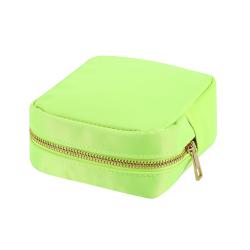 Big Sale Small Size Dark Pink Yellow Peach Pink Waterproof Nylon Toiletry Bag Cosmetic Bags Zipper Pouches Travel Makeup Bag